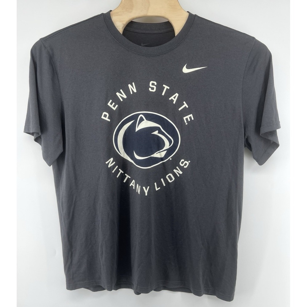 Nike Dri Fit Penn State Nittany Lions T Shirt Mens XXL Short Sleeved Gray
